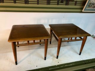 Lane Mid - Century Modern Dovetailed Inlaid 18 " Square End Tables 0900 - 18