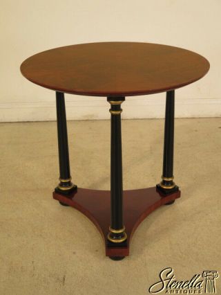 28244e: Round French Empire Style Mahogany Occasional Table