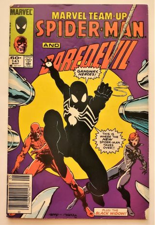 Marvel Team Up 141 - Black Widow Daredevil Spidey 2nd Black Costume (venom)