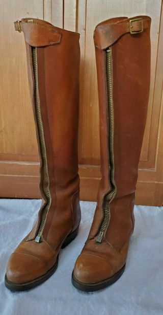 Vintage Leather Dehner Of Omaha Argentine Polo Riding Boots Size 6.  0/ 6.  5
