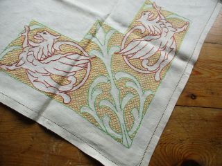 Vintage Linen Tablecloth Assisi Hand Embroidery