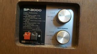 Sansui SP - 3000 Vintage Speakers 5 Way 15 Inch Woofer Heavy Solid Cabinets 3
