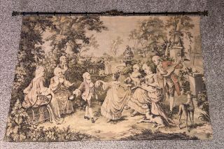 Antique Vintage French Tapestry Wall Hanging France