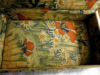 Art Nouveau French Fabric Covered Box