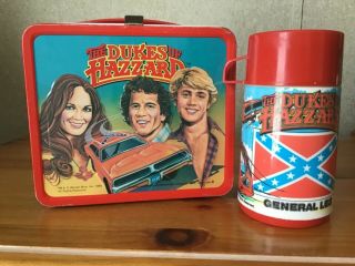 Vintage Dukes Of Hazzard Lunchbox And Thermos