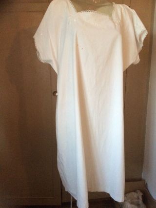Antique French Pure Fin Cotton Monogrammed Nightdress