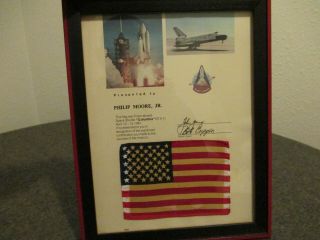 NASA STS - 1 SPACE SHUTTLE COLUMBIA FLOWN FLAG AWARD CERTIFICATE YOUNG / CRIPPEN 3