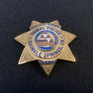 Shingle Springs California Tribal Police Badge Obsolete