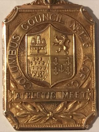 Columbus Council Knights Of C.  126 Dieges & Clust Solid 10kt Gold 1 Mile Club