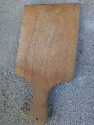 Antique Primitive Old Wooden Wood Bread Cutting Board Plate