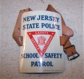 Scarce Old Vintage Jersey State Police,  School Safety Patrol Arm Badge