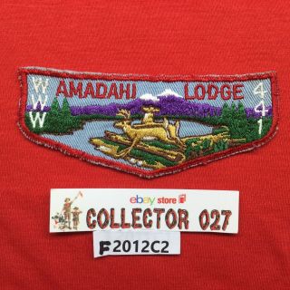 Boy Scout Oa Amadahi Lodge 441 F1 Ff First Flap Order Of The Arrow Flap Patch Pa