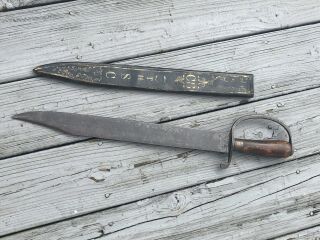 Civil War D - Guard Bowie Knife Macon Arsenal South Carolina Confederate Gold Foil 6