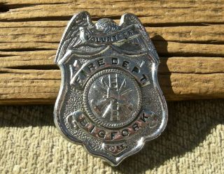 Antique Bigfork,  Montana Mt (flathead Co) Fire Department Fireman Obsolete Badge