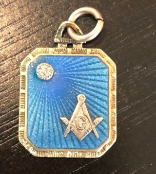 Vintage 10k Yellow Gold & Diamond Masonic Charm/pendant 2.  8g Mason Shriner