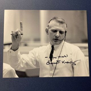 Eugene Kranz Hand Signed 8x10 Photo Nasa Apollo 13 Flight Director Autograph