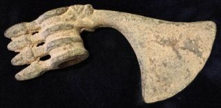 1200 B.  C.  ANCIENT LURISTAN BRONZE AXE HEAD ANIMAL HEAD 3