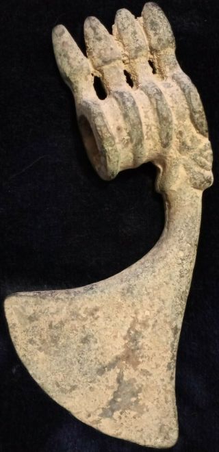 1200 B.  C.  ANCIENT LURISTAN BRONZE AXE HEAD ANIMAL HEAD 4