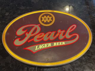 Rare True Vintage Lighted Pearl Xxx Lager Beer Sign