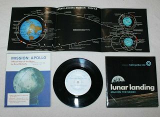 Nasa Apollo 11 Mission 1969 Doubleday 7 " Record Lunar Landing Man On The Moon