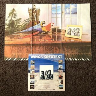 Paul McCartney & Wings Greatest Hits LP Vintage 1978 Classic Rock w/POSTER 2