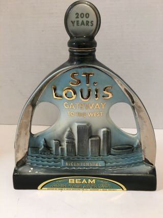 Vintage Jim Beam 1967 St Louis Gateway To The West,  200 Yr Bicentennial Decanter