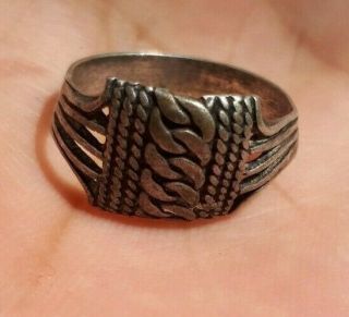 ancient antique silver solid legionary ring metal artifact rare ring 2