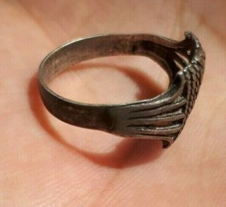 ancient antique silver solid legionary ring metal artifact rare ring 3