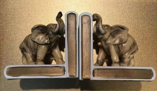 Vintage Lefton Elephant Bookends Japan