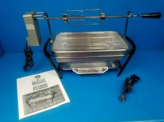 Vintage Farberware Open Hearth Electric Indoor Broiler Rotisserie Barbecue Grill
