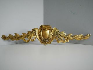15.  3/4 " Antique French Bronze Furniture Pediment Made 19th Century,  Signed