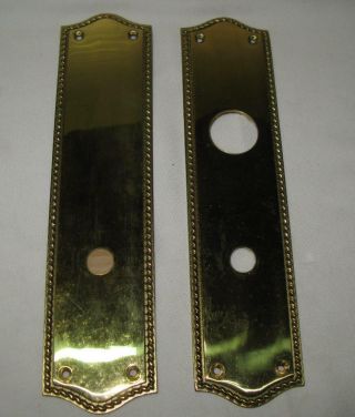 Vintage Front And Back Brass Door Plate Set