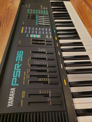 Vintage Yamaha Psr - 36 Midi Fm 1988 Portable Synthesizer Keyboard