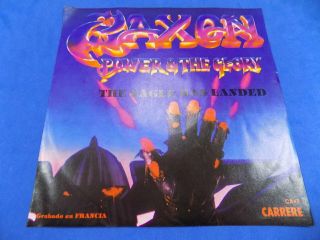 Saxon Power & The Glory Vinyl Single Mexican 45 Rpm 7 " Promo Hard Rock Heavy 83