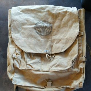 Vintage Boy Scouts Of America Backpack Bag Pack - Haversack 573