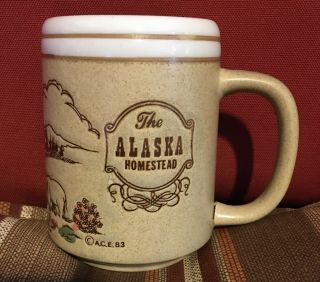 Vintage The Alaska Homestead Coffee Mug Ace 1983 4 "