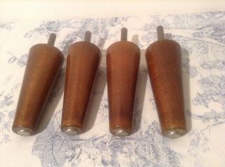Set Four Vintage French Wooden Furniture Legs / Feet