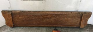 Antique Architectural Wood Oak Pediment Header Mantel Board Salvage 43” Molding