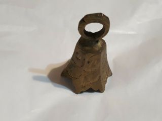 Vintage India Brass Bell,  Small,  2 1/4 " High