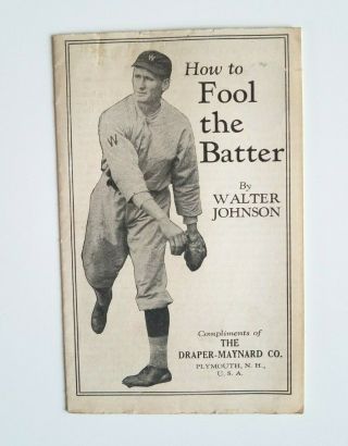 How To Fool The Batter Walter Johnson Draper Maynard Vintage Baseball Lucky Dog