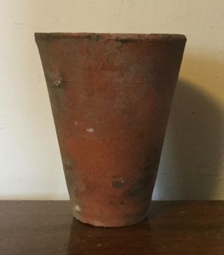 Small Antique 19th Century English Victorian Terra Cotta Garden Flower Pot Vase