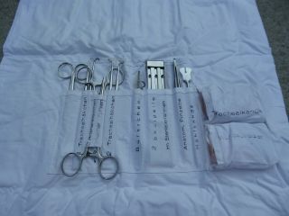 Tracheotomy Set Kit Tray,  For Education,  Display Or Collecting