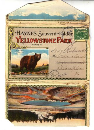 Vintage Haynes Souvenir Folder Series A Yellowstone National Park 1915