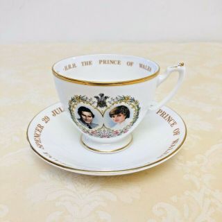 Staffordshire Lady Diana Prince Of Wales Limited Edition Teacup And Saucer 1981
