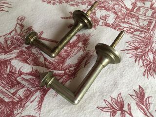 Pair Vintage French Gilt Brass Curtain Tie Back Hooks.