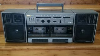 Aiwa Ca - W35u Vintage Portable Stereo Boombox Cassette Player Radio