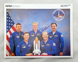 Sts - 26 Signed Crew Photo,  Authentic Rick Hauck,  Nasa Astronauts,  Return To Space