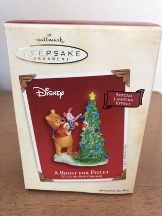 Vintage Disney Ornament A Boost For Piglet Hallmark Keepsake 2003