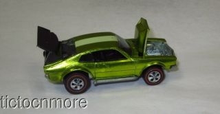 Vintage Hotwheels Redlines Mighty Maverick Car 1969 Spectraflame Lime Green
