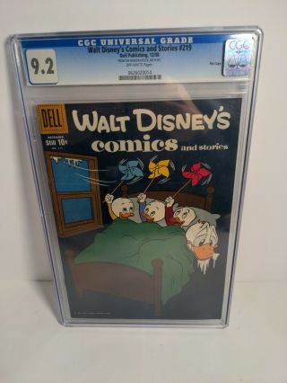 Walt Disneys Comics And Stories 219 Vintage Cgc Graded 9.  2 Donald Duck